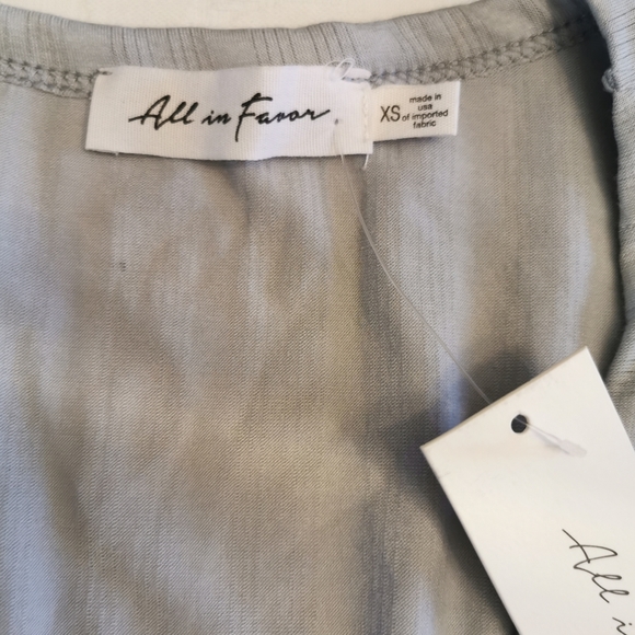 All In Favor Gray Ribbed T-shirt Size Xs - Picture 2 of 5